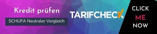 Kredit konditionen prüfen und Zinsen sparen Banner für den Schufa neutralen Kreditvergleich von Tarifcheck um bestehende Kredite günstig umzufinanzieren